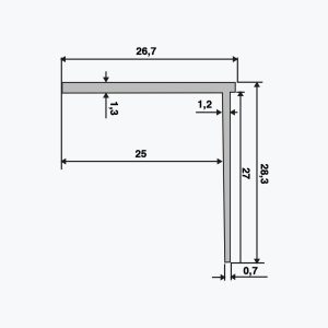 TEMPOLISTEL® B107 Profil ndalues pllake gipsi BA25 - Image 2