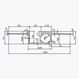 Profili TEMPOLISTEL® B109 për mur ndarës - Image 2