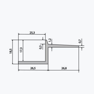 Profil nyjë e zbrazët TEMPOLISTEL® B114 - Image 2