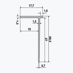 TEMPOLISTEL® B119 Profil mbyllës për pllaka gipsi BA15 - Image 2